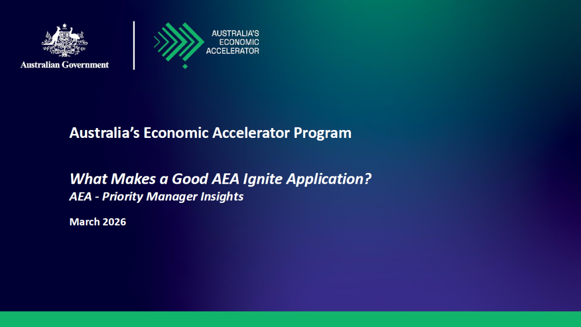 What makes a good AEA Ignite Application - Priority Manager Insights