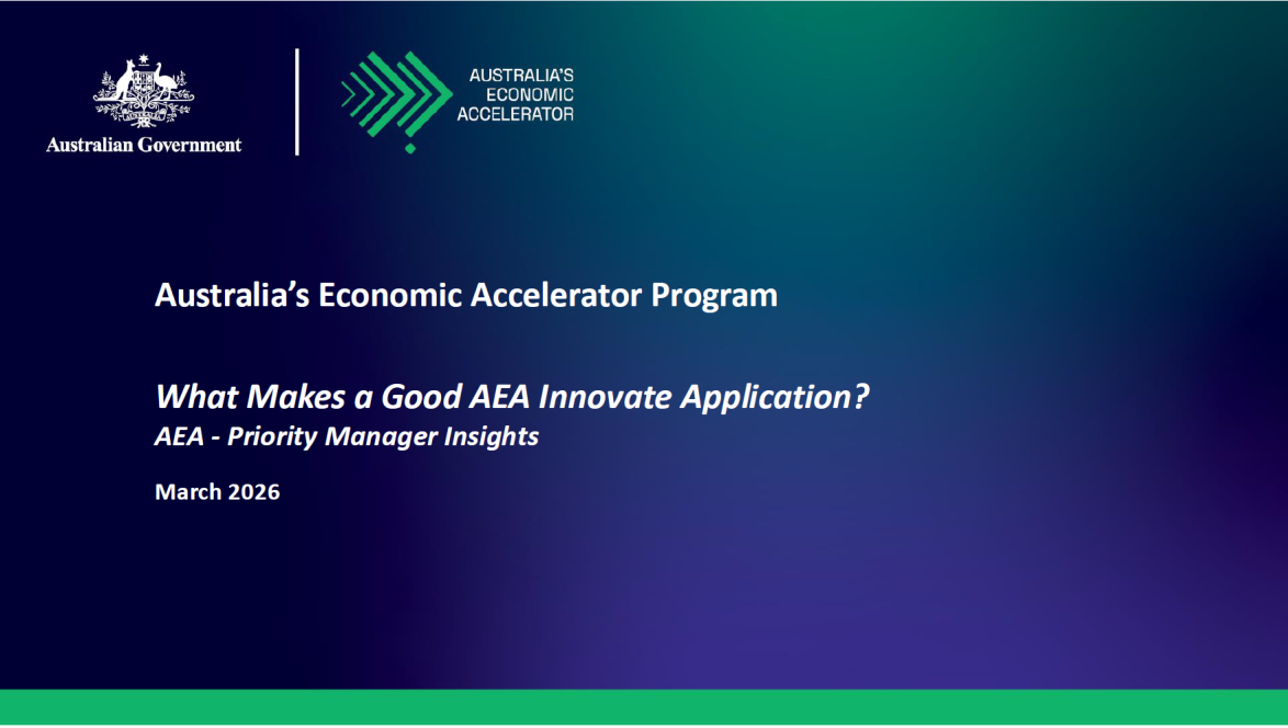 What makes a good AEA Innovate Application - Priority Manager Insights